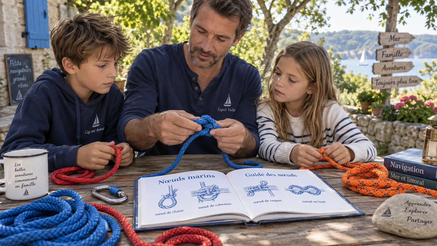 Apprendre à faire des nœuds marins et utilitaires : Jeux de cordes pour enfants et ados