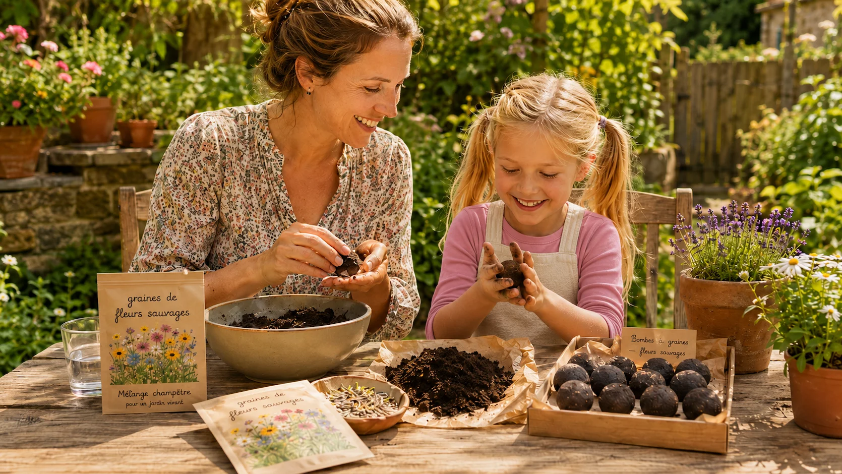 Fabriquer des bombes de graines (seed bombs) : Semer des fleurs pour aider les abeilles