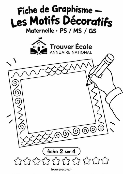 Aperçu de la fiche 2 : graphismes décoratifs et frisés en maternelle