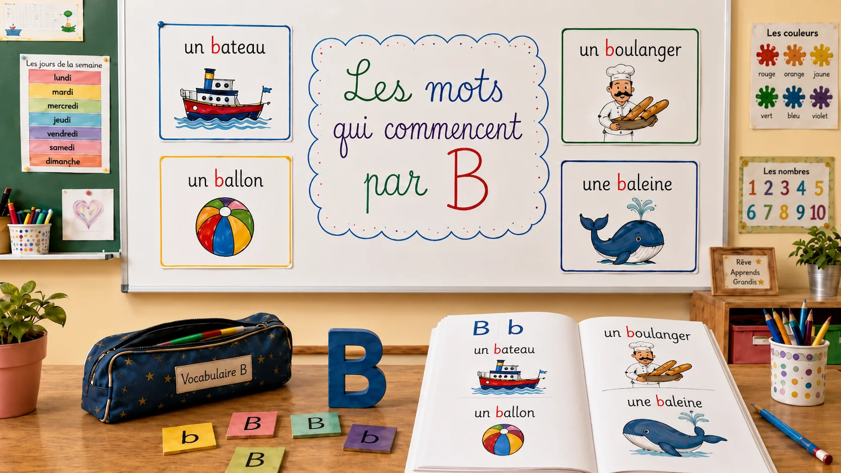 300 mots simples qui commencent par la lettre B : Liste d'entraînement à la lecture et à l'écriture