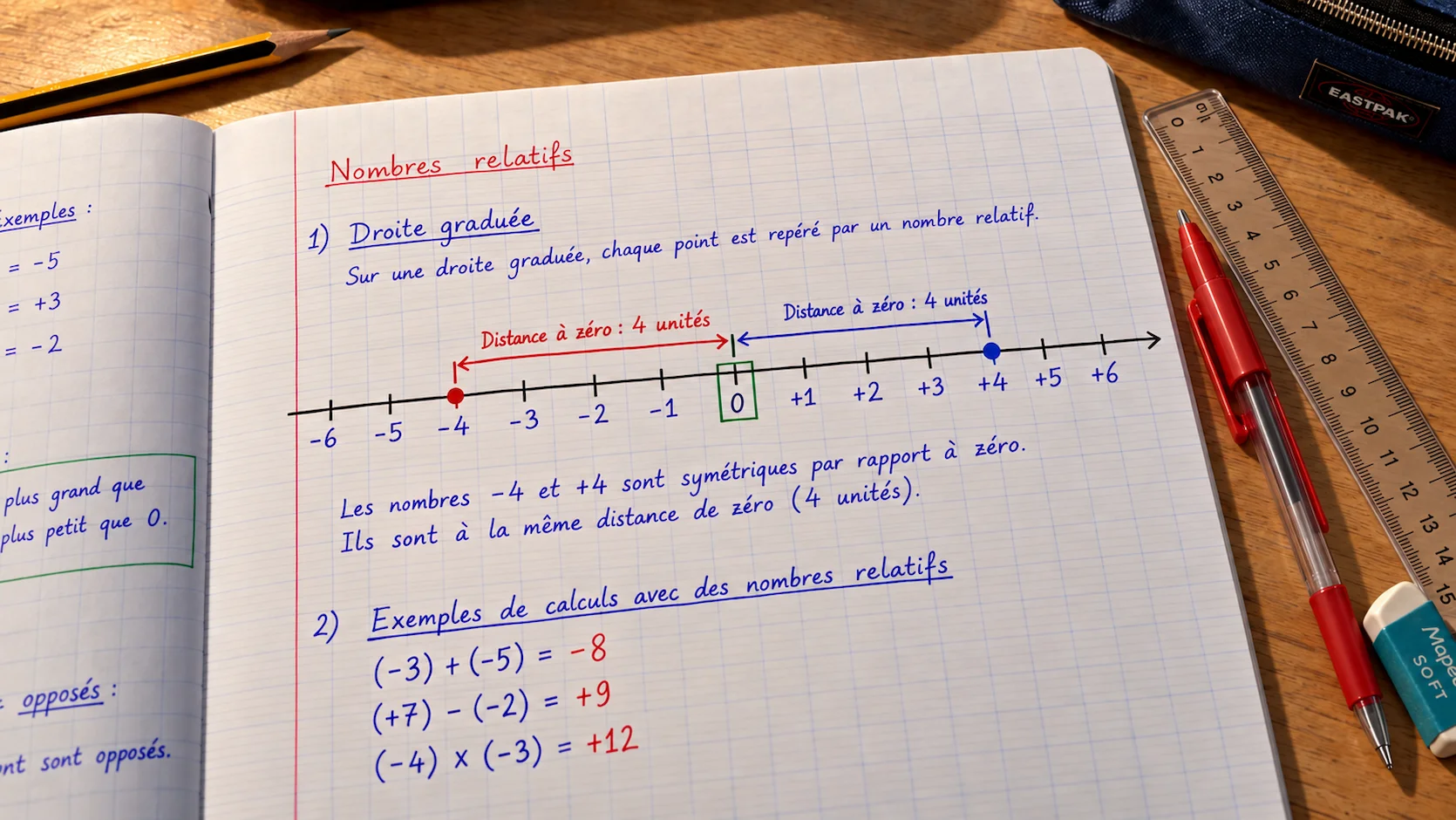Les nombres relatifs : Règles de calcul et opérations sur les nombres négatifs (5ème)