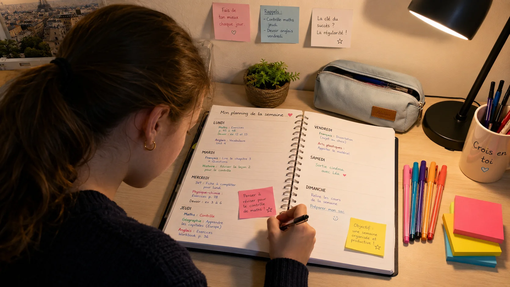 Organiser son agenda scolaire semaine par semaine : Le système en 3 étapes