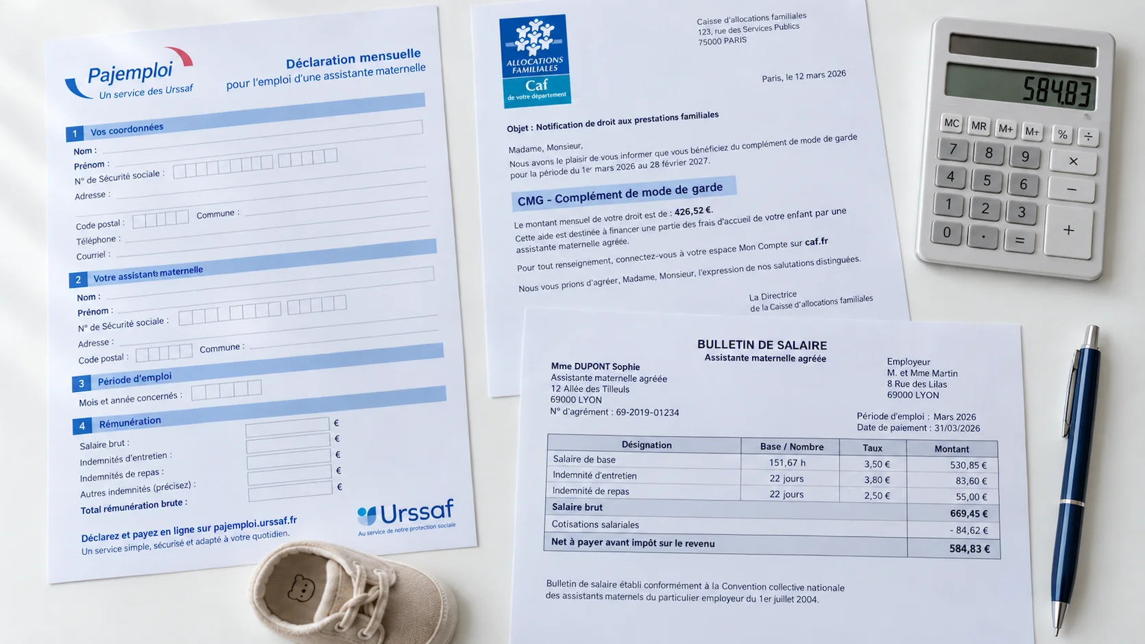Pajemploi et CMG (Complement de mode de garde) : Estimer le cout reel de sa garde d'enfant