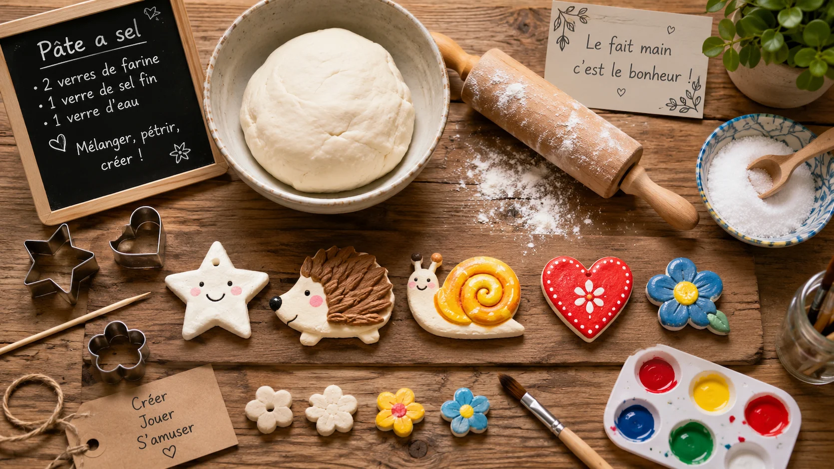 Créations en pâte à sel : Recette maison inratable et 10 modèles de figurines
