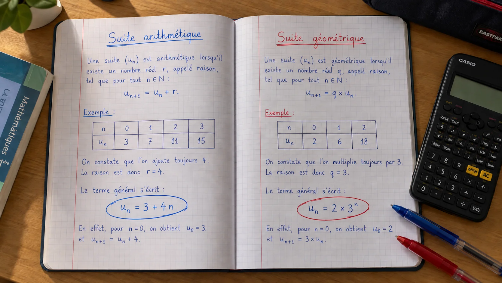 Comprendre les suites numériques : Suites arithmétiques et géométriques expliquées (1ère)