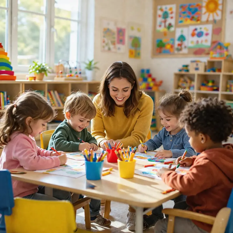 Enfants en école maternelle