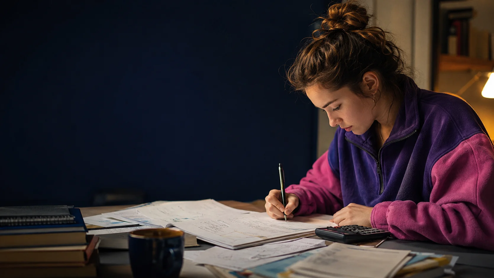 TAGE MAGE Calcul 2 : étudiant français avec calculatrice et cahier d'exercices avancés